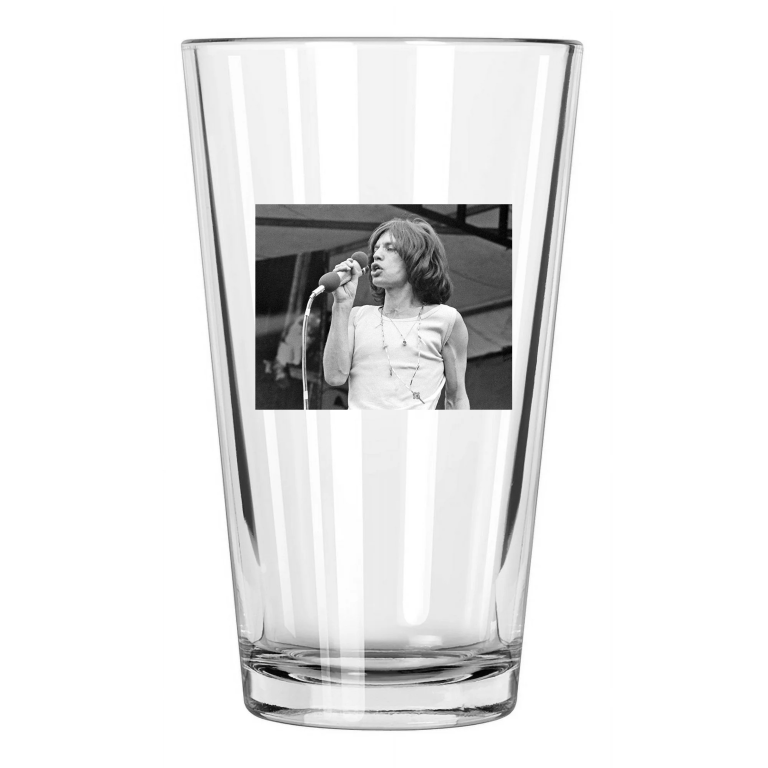 English Rock Band Rolling Stones & Mick Jagger Photo Pint Beer Drinking Glass
