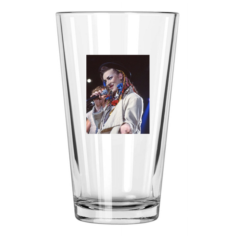 English Singer Boy George Photo Culture Club Pint Beer Drinking Glass