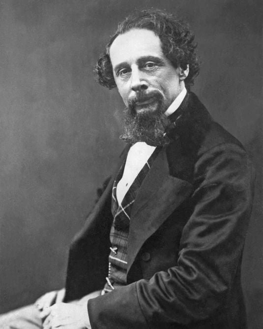 English Writer Charles Dickens Glossy Magnet Vintage Portrait Magnet