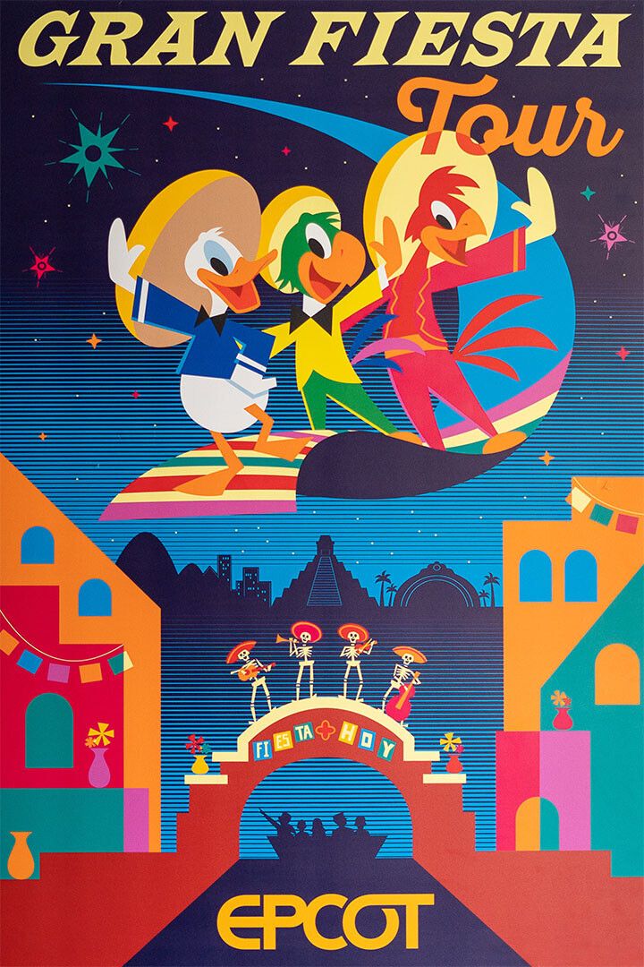 Epcot Center Attraction Gran Fiesta Tour Print Keychain