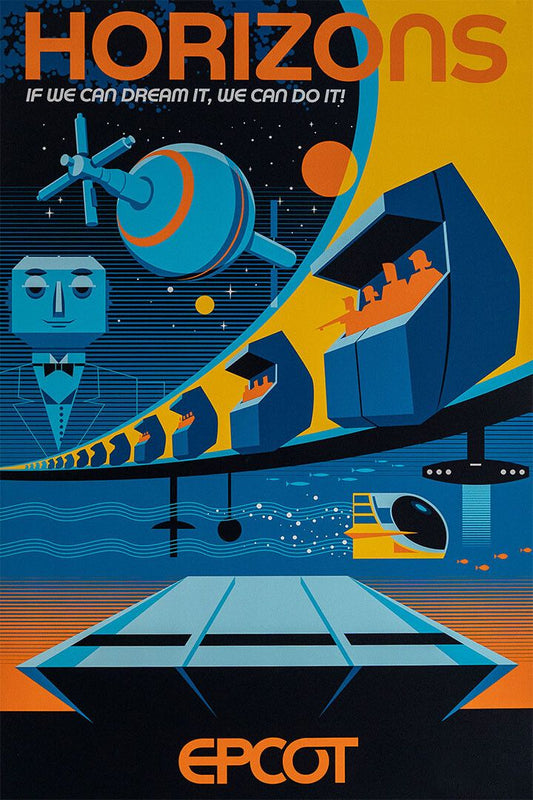 Epcot Center Attraction Horizons Vintage Style Jigsaw Puzzle