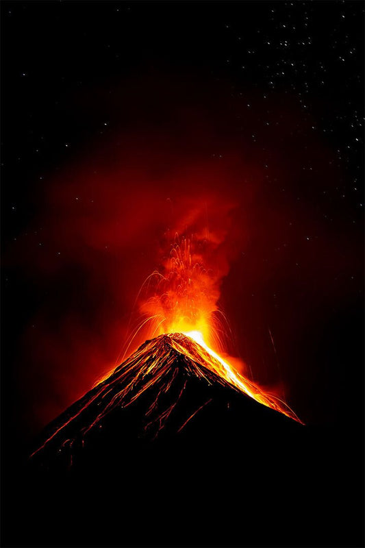 Eruption Of Stromboli Volcano At Night Print Jigsaw Puzzle