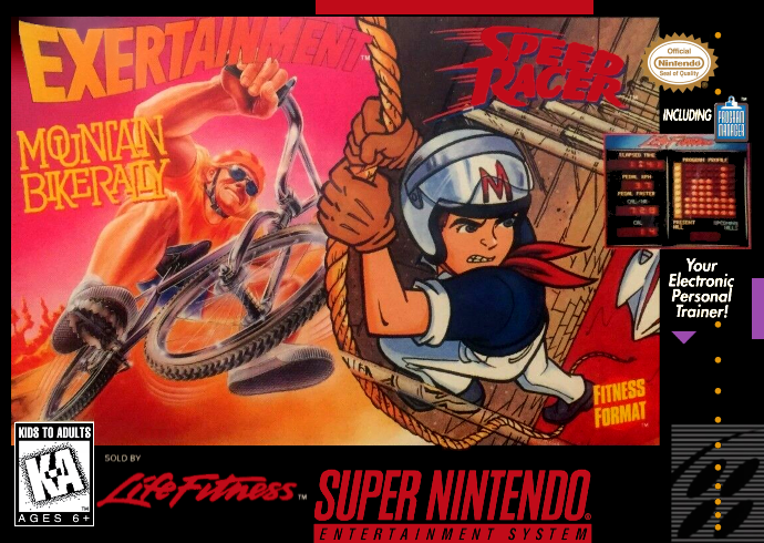 Exertainment Mountain Bike Rally Program Manager Speed Racer (Usa) Snes Print Poster