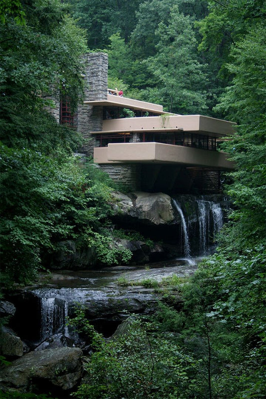 Exterior View Of Fallingwater Landscape Jigsaw Puzzle Jigsaw Puzzle