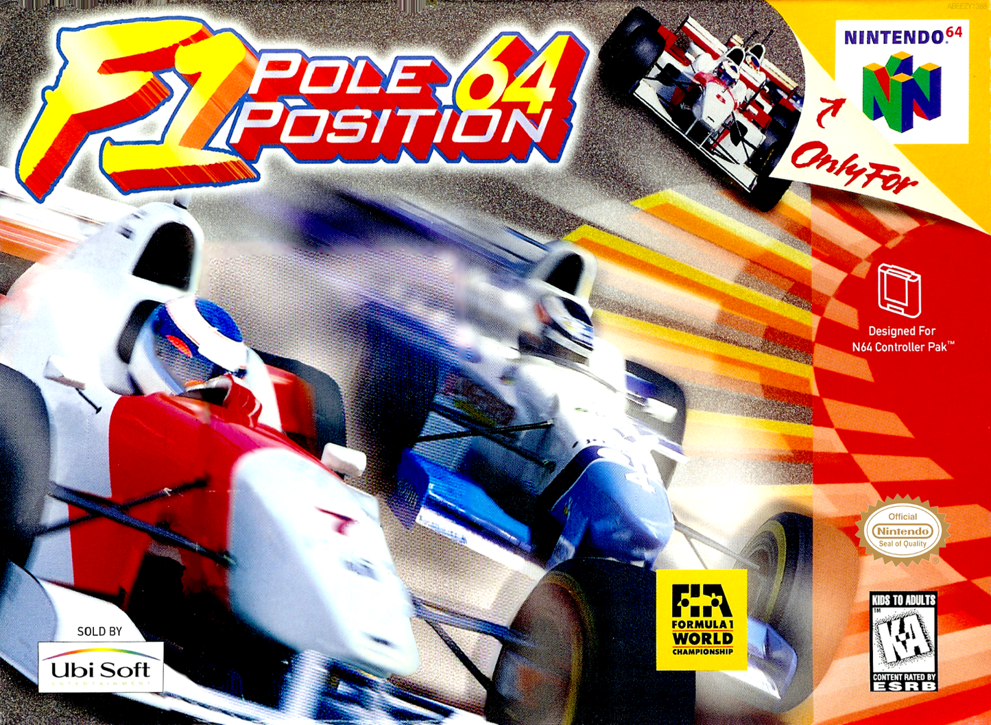 F1 Pole Position 64 N64 Print Poster