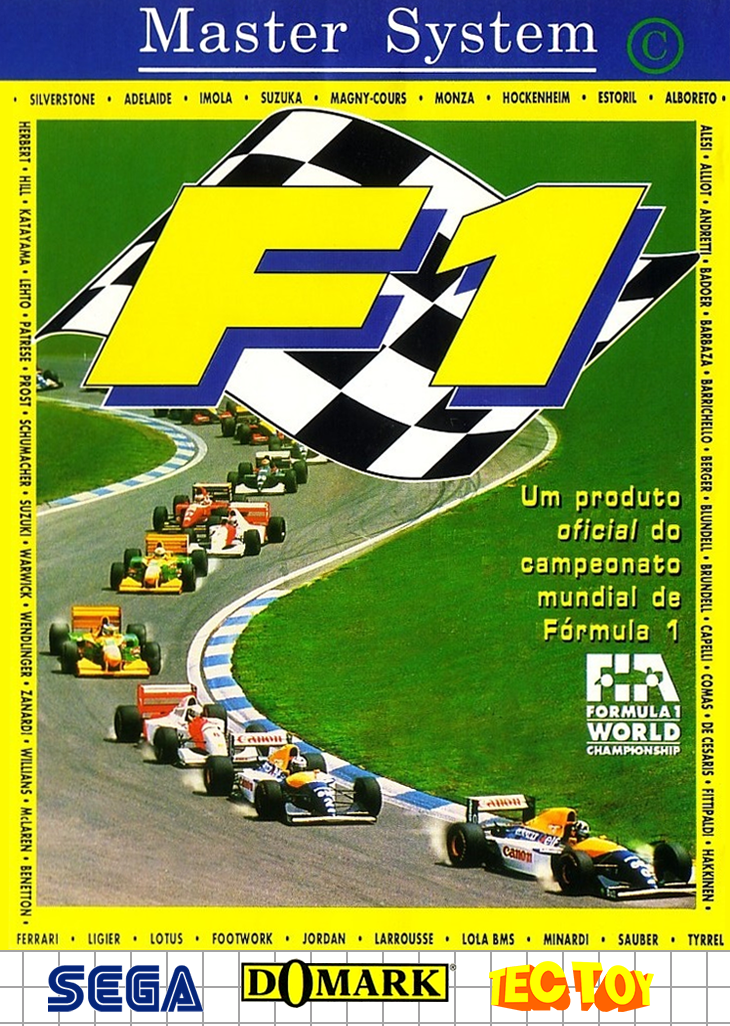 F1 Sega Master System Print Poster
