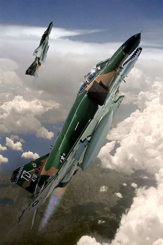 F4 Phantom Fighter Bomber Aircraft Painting Print Wall Art Decor Jigsaw Puzzle