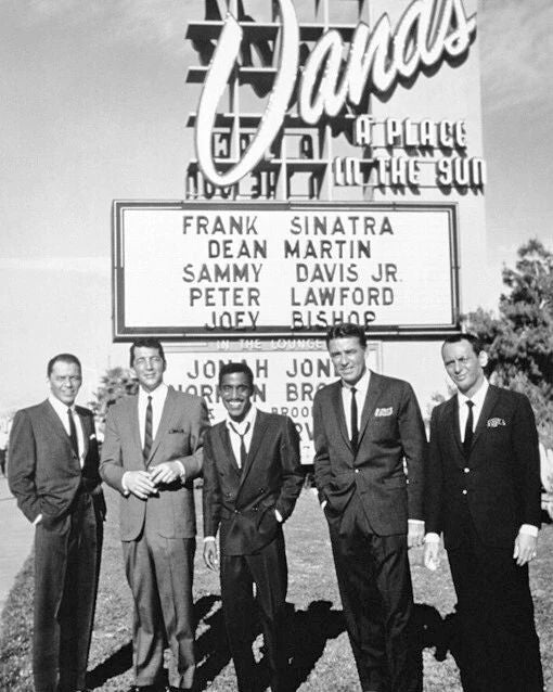 Famous Rat Pack Glossy Photo Frank Sinatra Dean Martin Sammy Davis Print