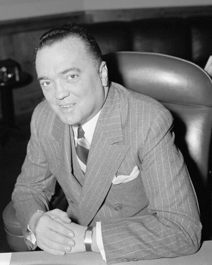 Fbi Director J Edgar Hoover Glossy Keychain Keychaingraph Print