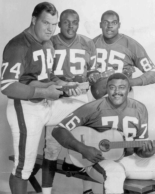 Fearsome Foursome Magnet Los Angeles Rams La Picture Nfl Football Bw