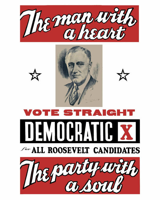 Franklin D. Roosevelt Keychain Picture Democrat President Political Campaign