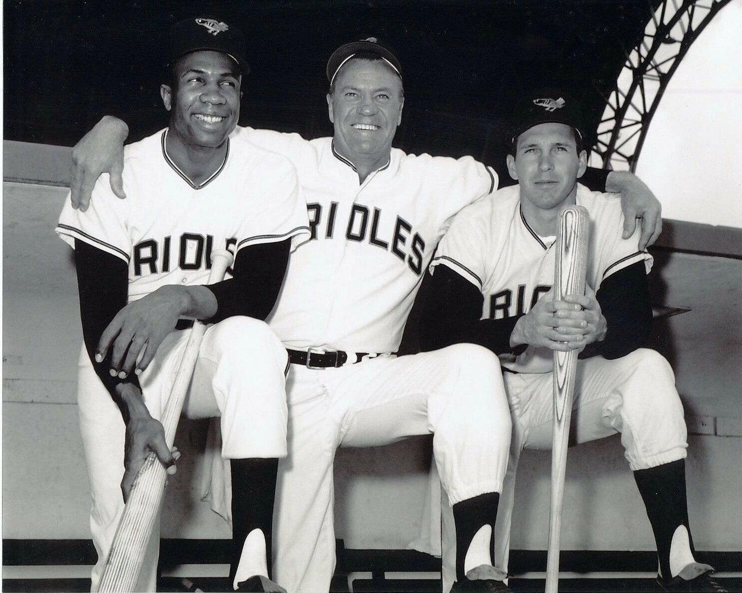 Frank & Brooks Robinson Hank Bauer Oriole O'S Baseball 300 Piece Jigsaw Puzzle