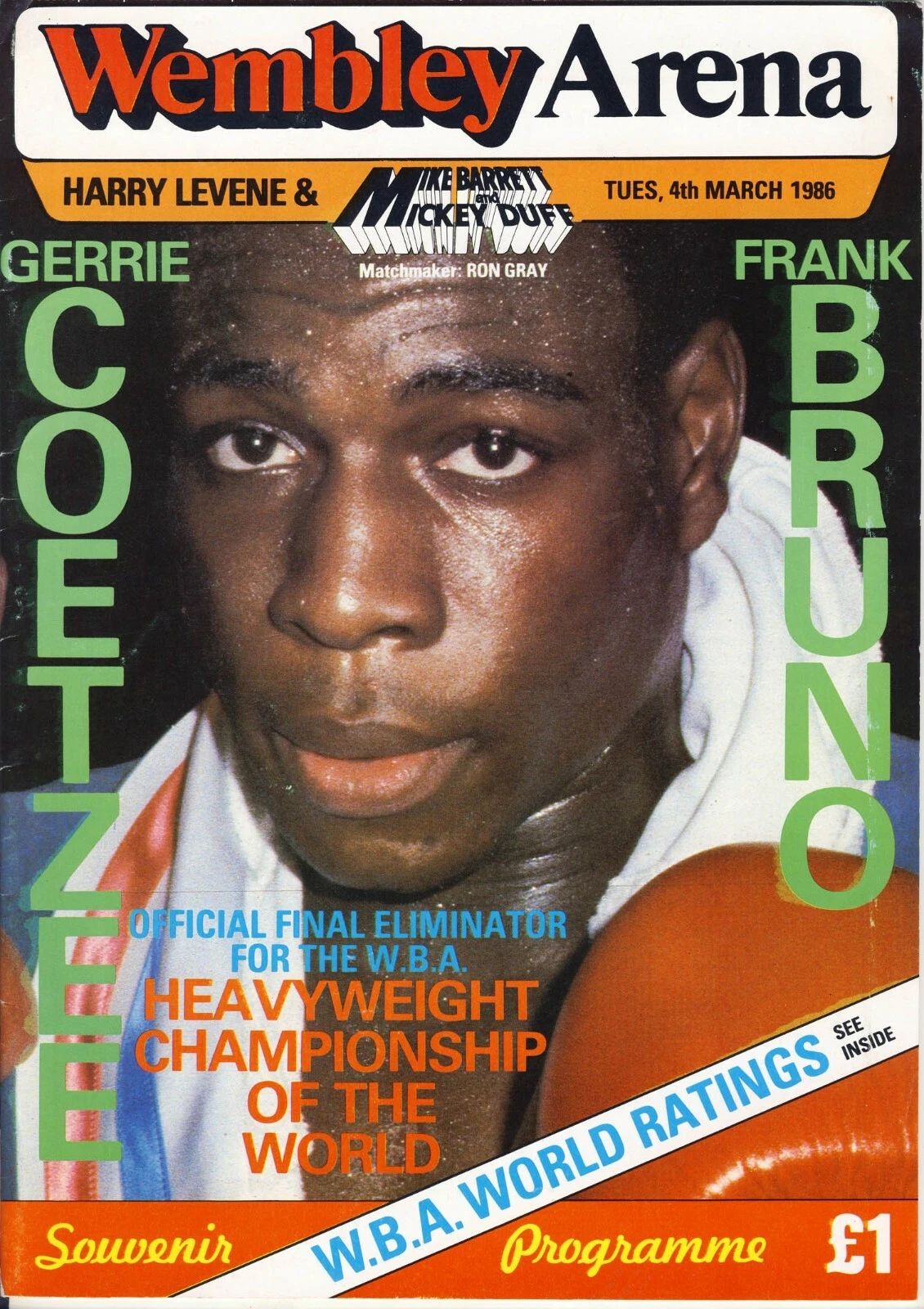 Frank Bruno Gerrie Coetzee Photo Boxing Picture