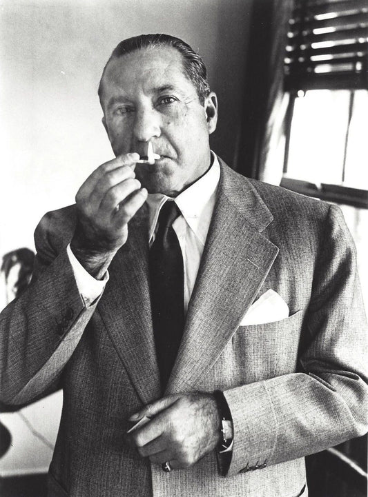 Frank Costello Lighting Up Photo Mafia Organized Crime Mobster Mob Picture