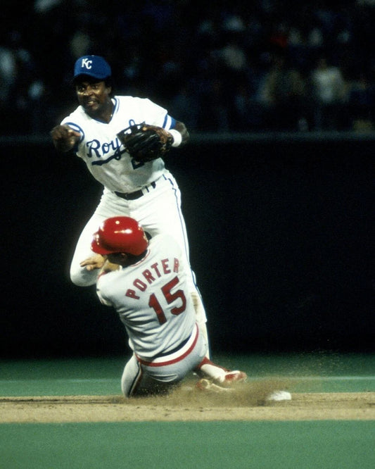 Frank White Photo Kansas City Royals Kc Baseball Picture Mlb Turning Two