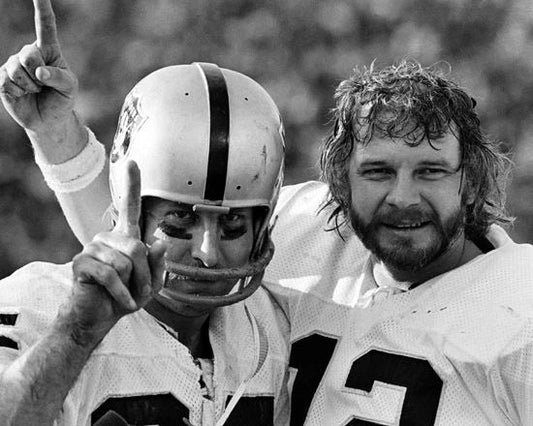 Fred Biletnkoff And Ken Stabler Glossy Magnet Oakland Raiders Super Bowl Xi