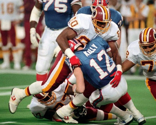 Fred Stokes Jim Kelly Photo Washington Redskins Bills Picture Nfl Football