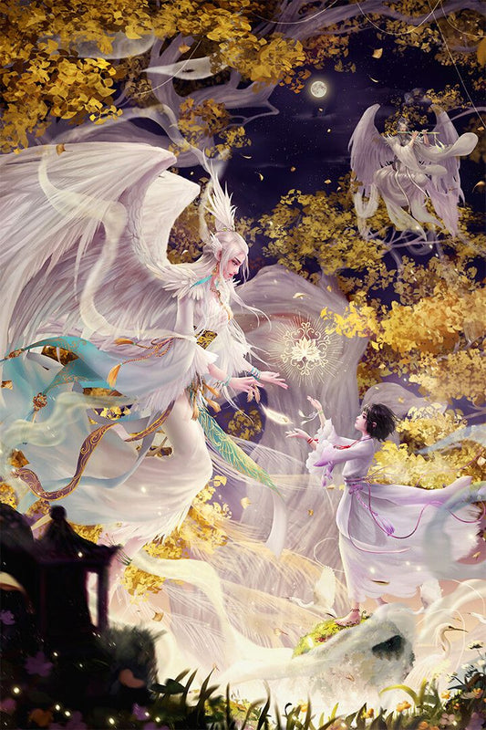 Fairies Girl Oil Painting Great Whitewinged Night Jigsaw Puzzle