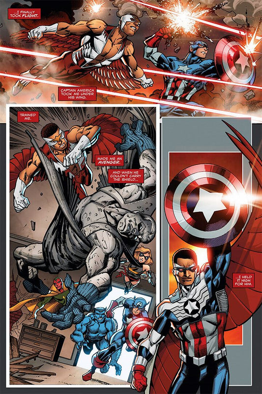 Falcon #1 Legacy Broken Shield Comicbook Cover Art Home Decor Jigsaw Puzzle