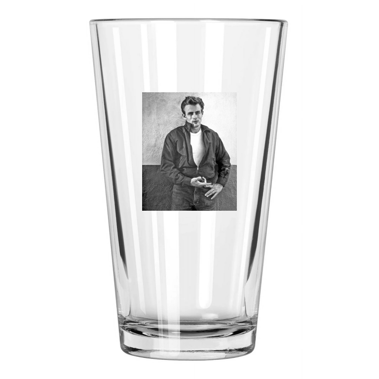 Famous Actor James Dean Photo Legendary Movie 2 Pint Beer Drinking Glass