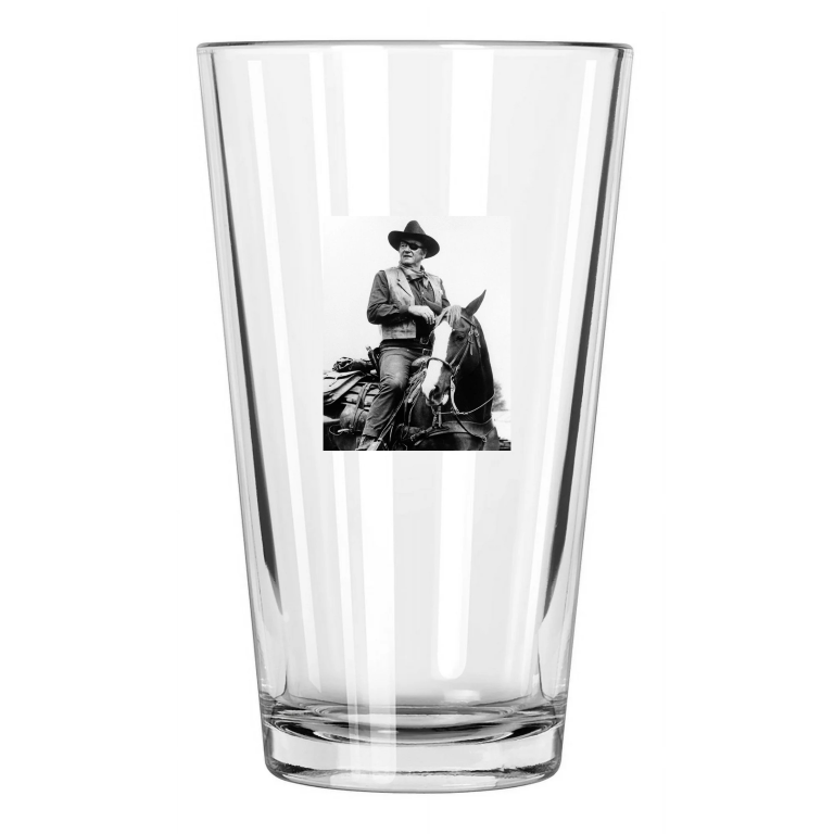 Famous Actor John Wayne Photo Cowboy Film Pint Beer Drinking Glass