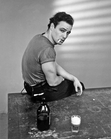 Famous Actor Marlon Brando Glossy Keychain Smoking A Cigarette Print