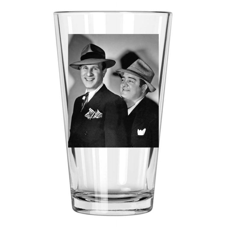 Famous Actors Abbott And Costello Photo Film Movie 1 Pint Beer Drinking Glass