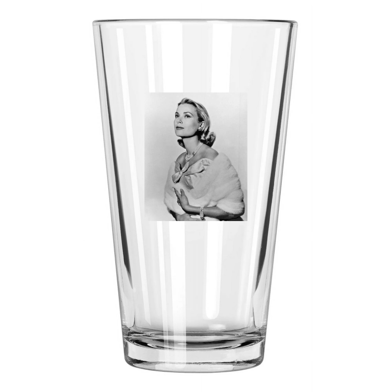 Famous Actress Grace Kelly Photo Celebrity Model Pint Beer Drinking Glass