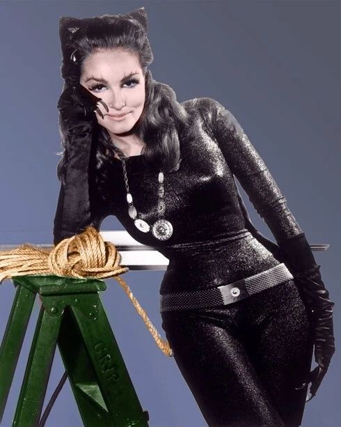 Famous Actress Julie Newmar Glossy Keychain Cat Woman Print Model Keychain 1