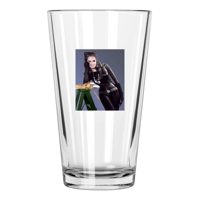 Famous Actress Julie Newmar Photo Cat Woman Model 1 Pint Beer Drinking Glass