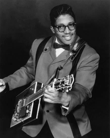 Famous Blues Singer Bo Diddley Glossy Keychain Guitarist Keychain