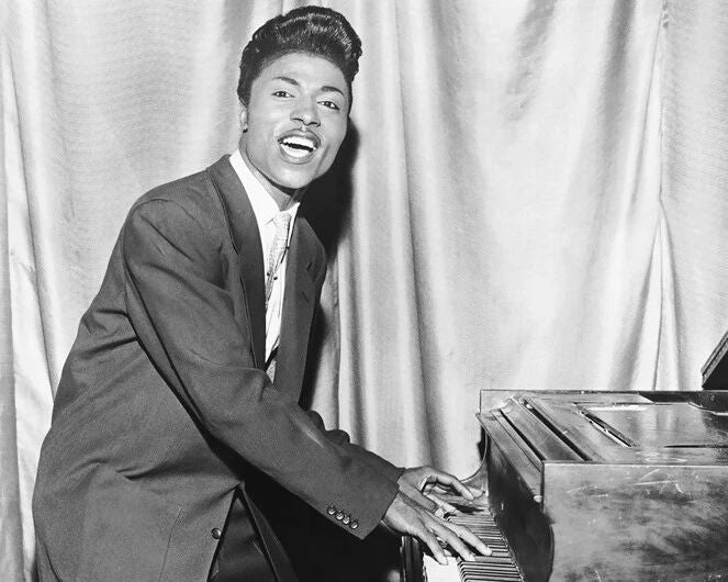 Famous Blues Singer Little Richard Glossy Keychain Music Print Piano Keychain