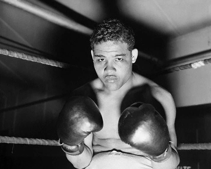 Famous Boxer Joe Louis Glossy Magnet Boxing Print Heavyweight Champion!