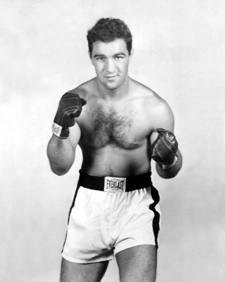 Famous Boxer Rocky Marciano Glossy Photo Boxing Pose Portrait Print
