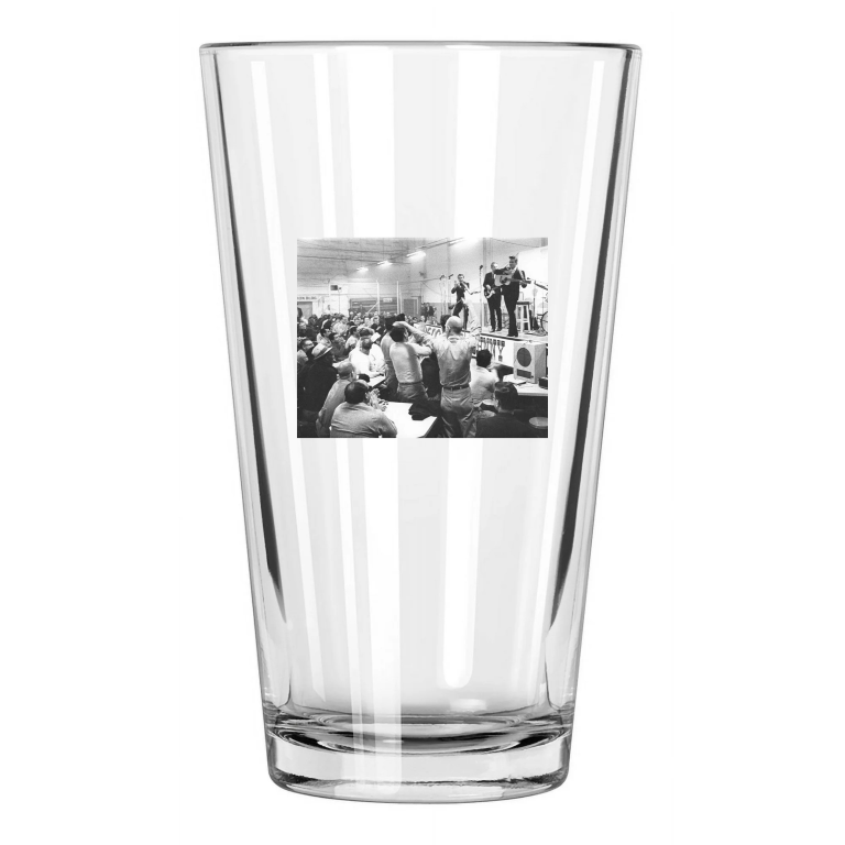 Famous Country Singer Johnny Cash Photo Folsom Prison Pint Beer Drinking Glass