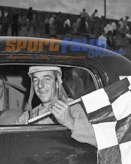 Famous Driver Herb Thomas Glossy Photo Winning Circle Print Poster 2