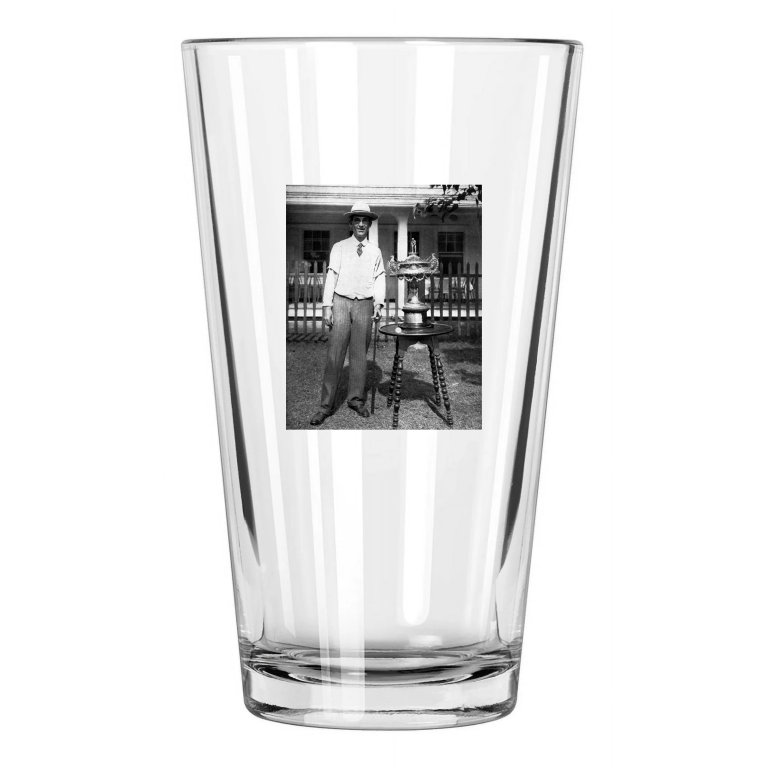 Famous Golfer Walter Travis 1901 Us Amateur Trophy Pint Beer Drinking Glass