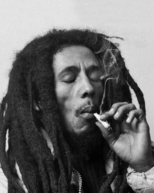 Famous Guitarist Singer Bob Marley Glossy Keychain Print Smoking Portrait