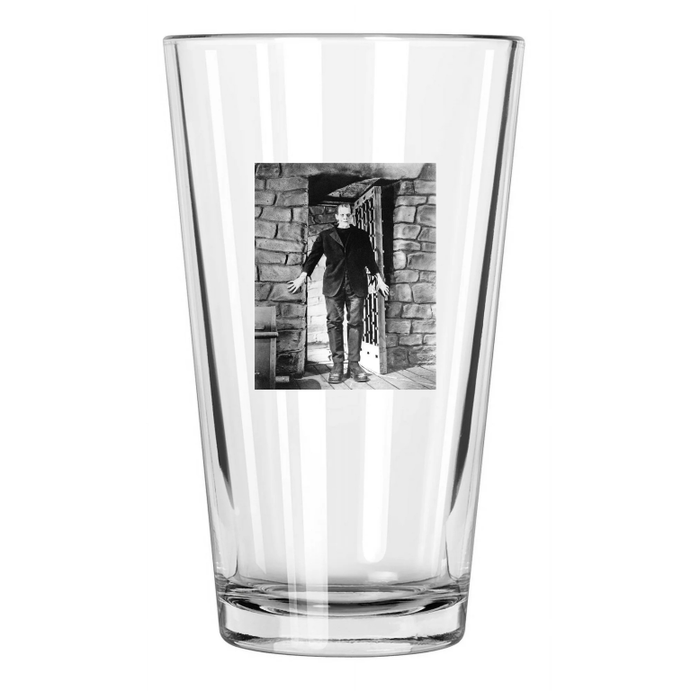 Famous Horror Film Frankenstein Photo Boris Karloff Pint Beer Drinking Glass