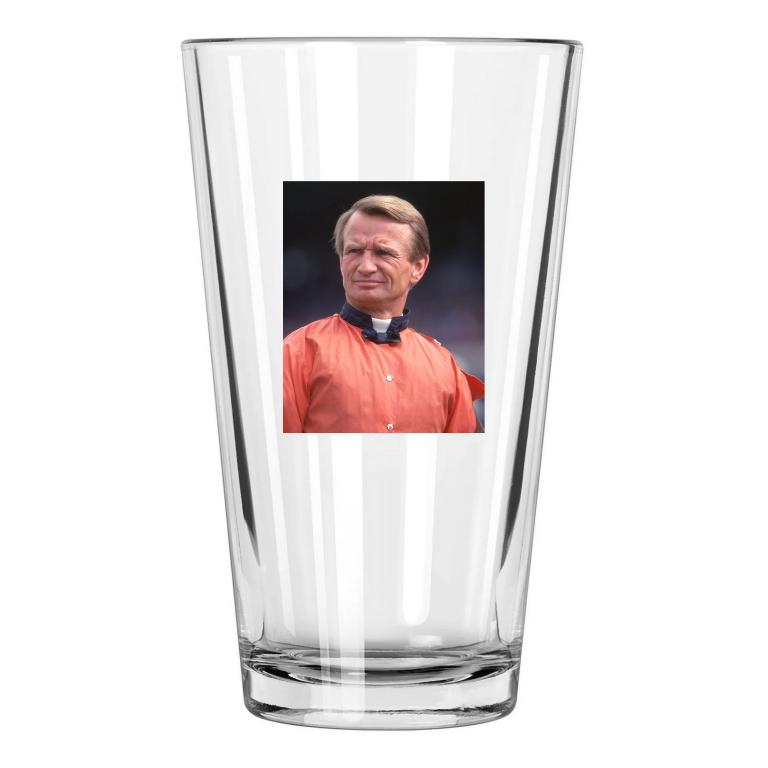 Famous Jockey Pat Day Photo Horse Racing Hof 91 Pint Beer Drinking Glass