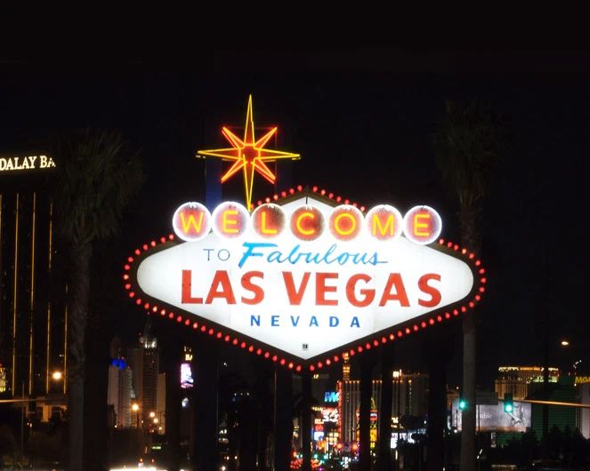 Famous Las Vegas Sign Glossy Magnet Casinos Print South Side Strip Magnet