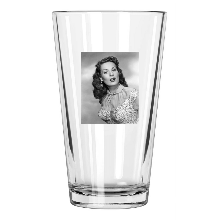 Famous Model Actress Maureen O'Hara Photo Celebrity Pint Beer Drinking Glass