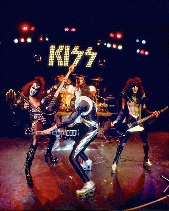 Famous Rock Band Kiss In Concert Glossy Keychain Rock And Roll Keychain