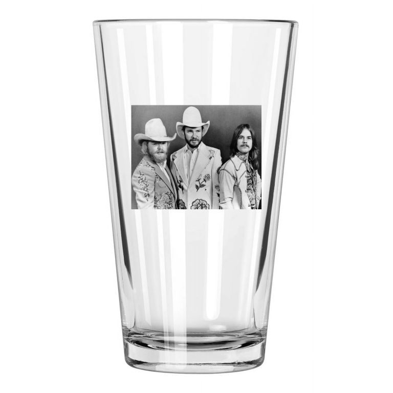 Famous Rock Band Zz Top Dusty Hill And Billy Gibbons Pint Beer Drinking Glass