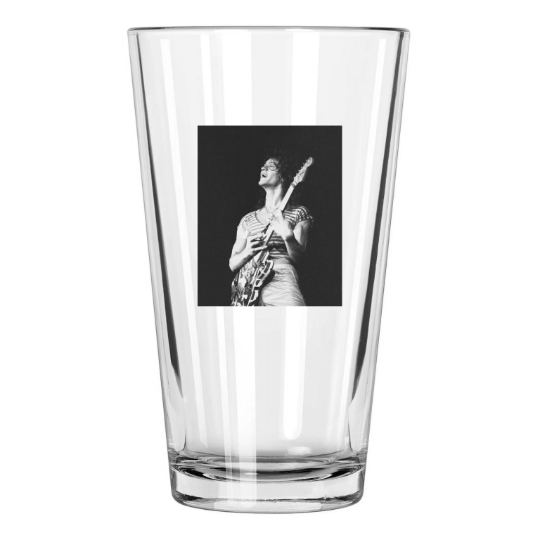 Famous Rock Singer Eddie Van Halen Photo Music Band Pint Beer Drinking Glass