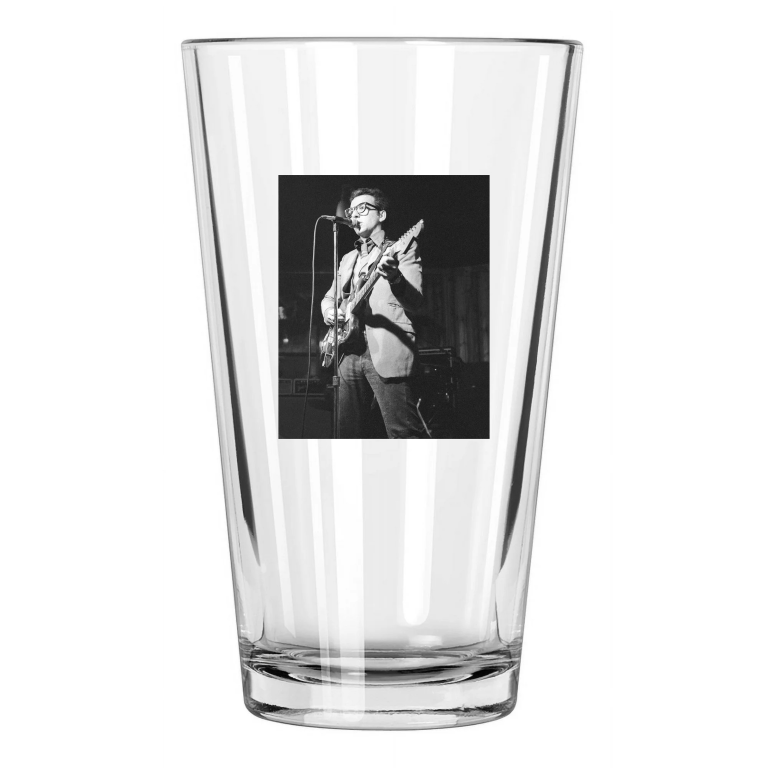 Famous Rock Singer Elvis Castello Photo The Attractions Pint Beer Drinking Glass