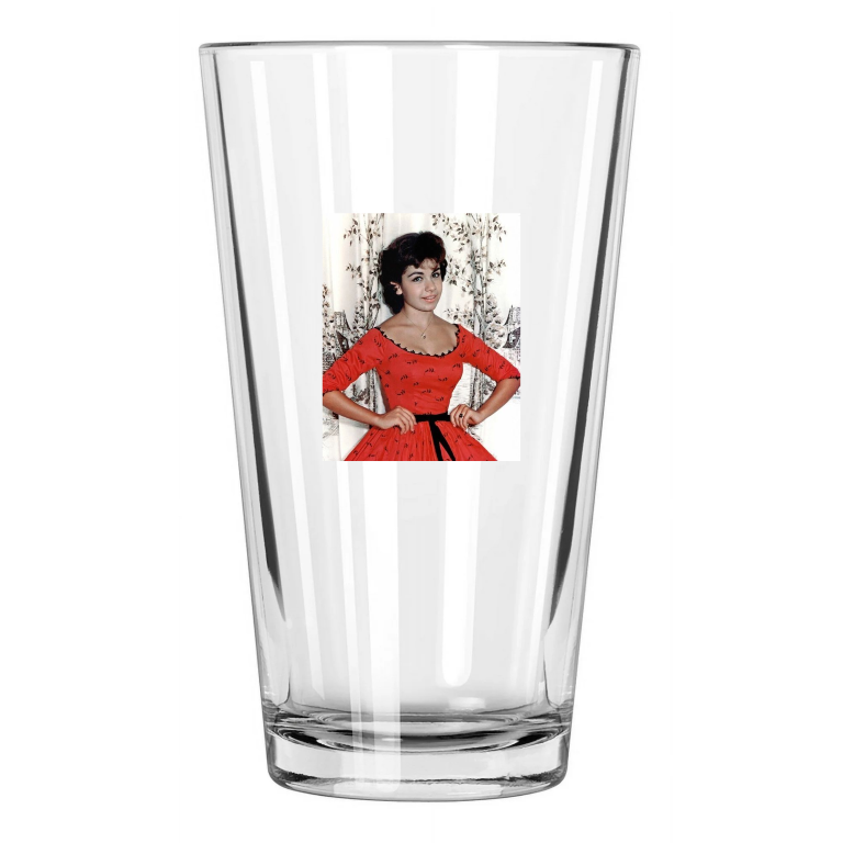 Famous Singer Annette Funicello Photo Mouseketeer Pint Beer Drinking Glass
