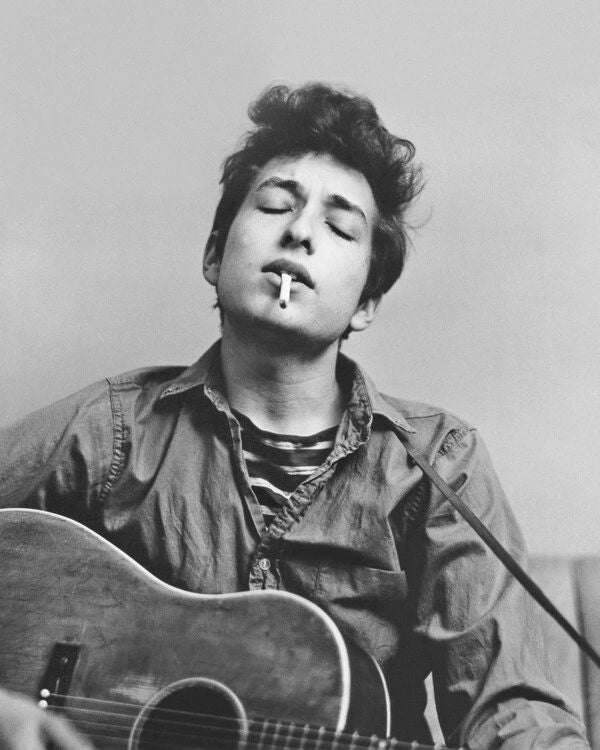 Famous Singer Bob Dylan Smoking A Cigarette Glossy Keychain Music Guitar Print