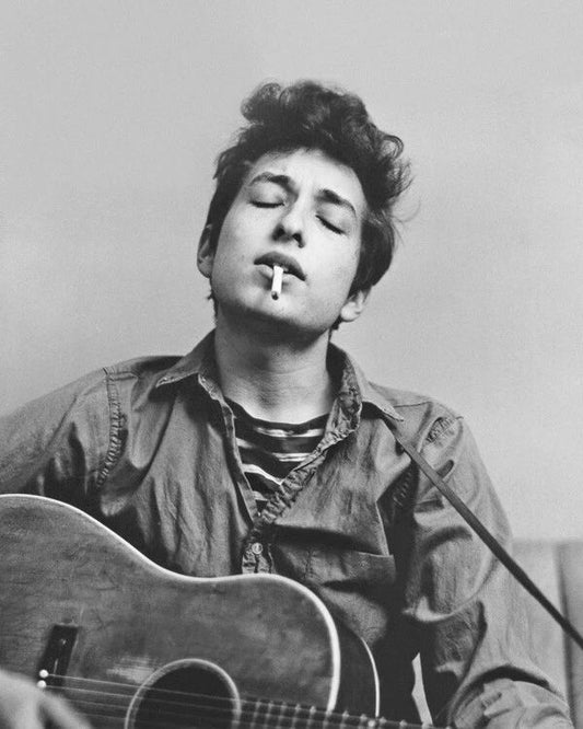 Famous Singer Bob Dylan Smoking A Cigarette Glossy Keychain Music Guitar Print