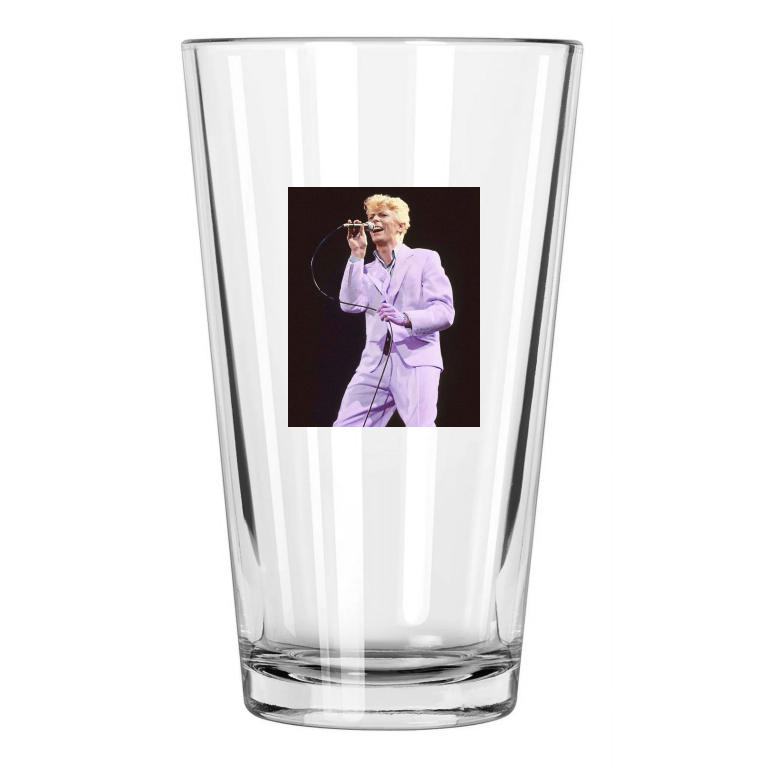 Famous Singer David Bowie Photo Rock Concert Music Pint Beer Drinking Glass